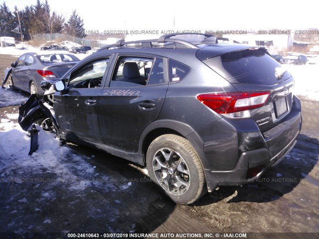 JF2GTACC4JH315924 - 2018 SUBARU CROSSTREK PREMIUM GRAY photo 3