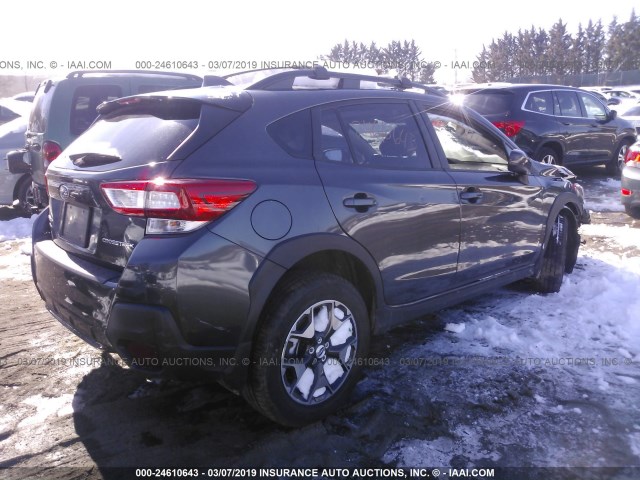 JF2GTACC4JH315924 - 2018 SUBARU CROSSTREK PREMIUM GRAY photo 4