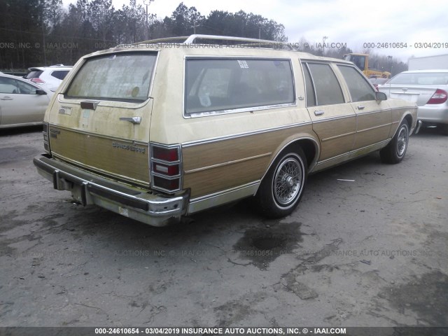 1G1BN81Y0H9130034 - 1987 CHEVROLET CAPRICE CLASSIC YELLOW photo 4