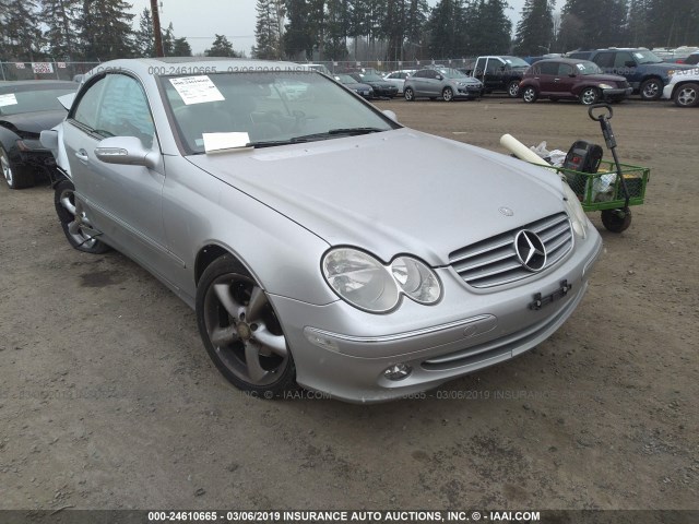 WDBTJ65J34F080197 - 2004 MERCEDES-BENZ CLK 320C SILVER photo 1