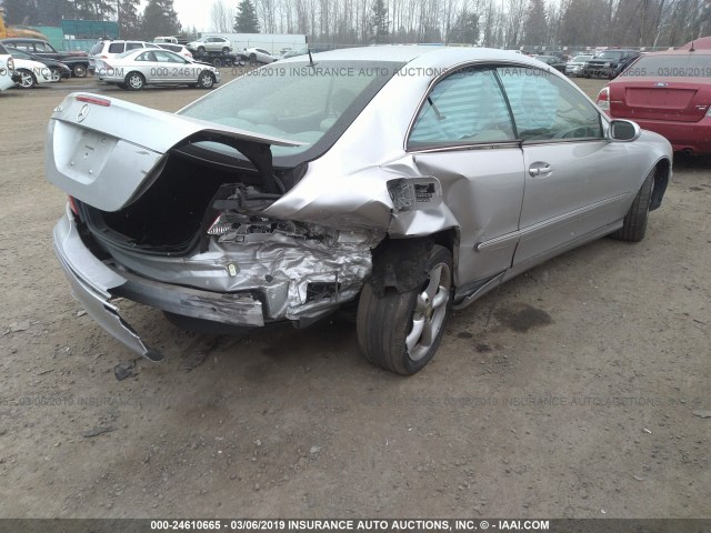 WDBTJ65J34F080197 - 2004 MERCEDES-BENZ CLK 320C SILVER photo 4