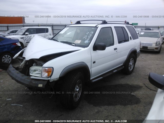 JN8AR07S9XW364026 - 1999 NISSAN PATHFINDER LE/SE/XE WHITE photo 2