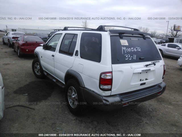 JN8AR07S9XW364026 - 1999 NISSAN PATHFINDER LE/SE/XE WHITE photo 3