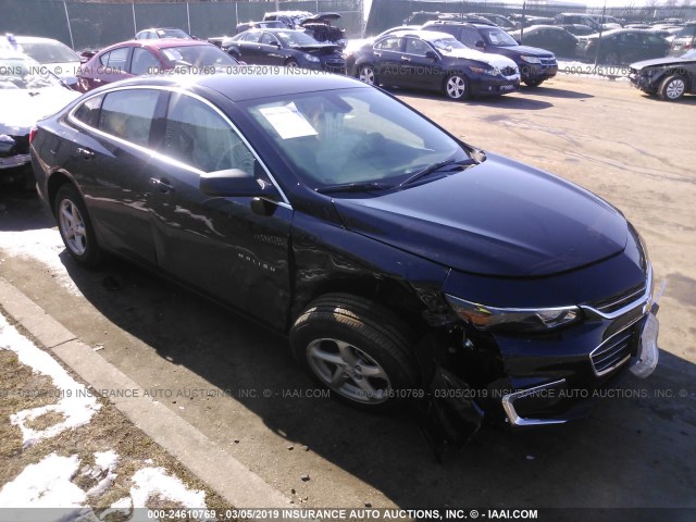 1G1ZB5ST7JF252051 - 2018 CHEVROLET MALIBU LS BLACK photo 1