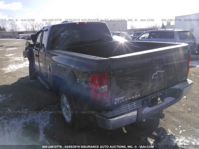 1GCEK29019Z291700 - 2009 CHEVROLET SILVERADO K1500 LT BLACK photo 3