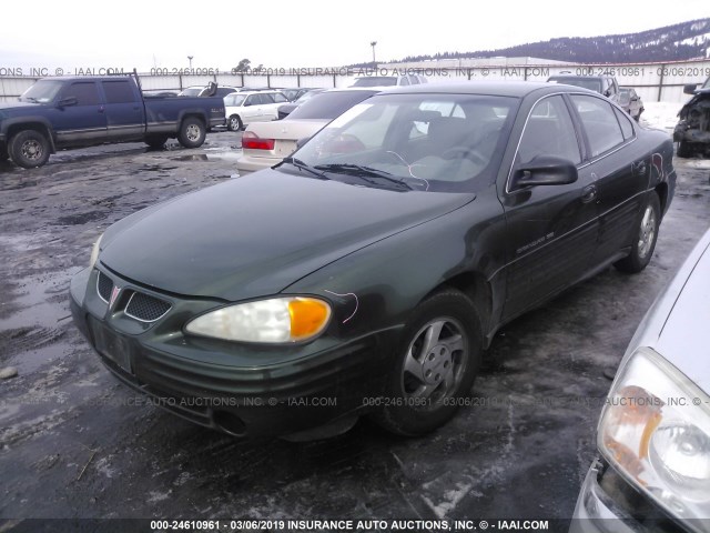 1G2NF52T2YC539971 - 2000 PONTIAC GRAND AM SE1 GREEN photo 2