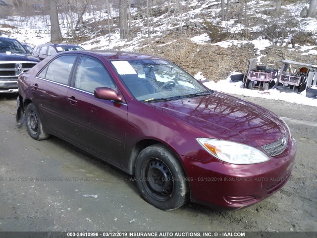 4T1BE32K32U026741 - 2002 TOYOTA CAMRY LE/XLE/SE RED photo 1