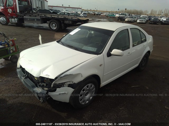 3VWRB69M82M096760 - 2002 VOLKSWAGEN JETTA GL WHITE photo 2