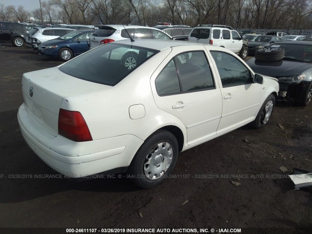 3VWRB69M82M096760 - 2002 VOLKSWAGEN JETTA GL WHITE photo 4