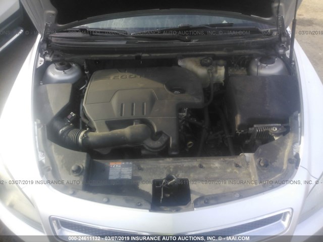 1G1ZC5E0XCF197404 - 2012 CHEVROLET MALIBU 1LT 银色 照片 10