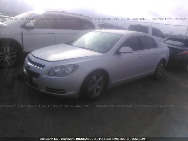 1G1ZC5E0XCF197404 - 2012 CHEVROLET MALIBU 1LT 银色 照片 2