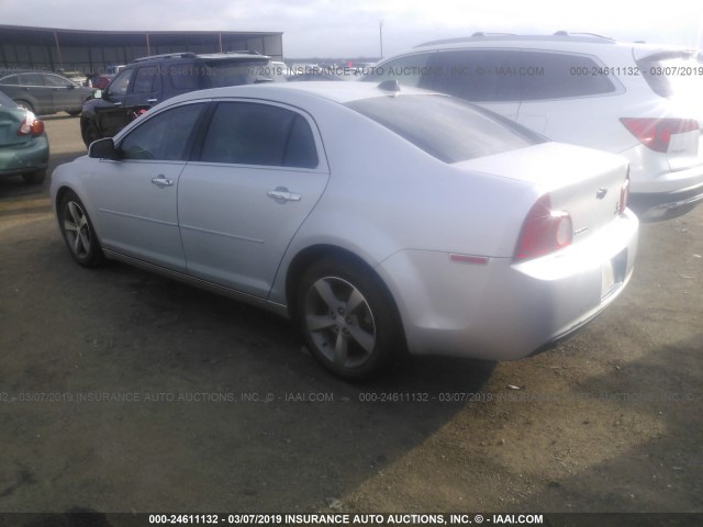 1G1ZC5E0XCF197404 - 2012 CHEVROLET MALIBU 1LT 银色 照片 3