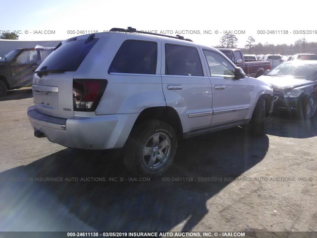 1J8HR58227C590344 - 2007 JEEP GRAND CHEROKEE LIMITED SILVER photo 4