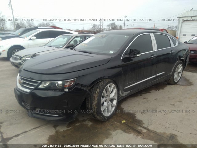 2G1155SL2F9135885 - 2015 CHEVROLET IMPALA LTZ BLACK photo 2