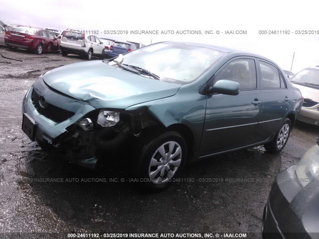 1NXBU4EE4AZ201236 - 2010 TOYOTA COROLLA S/LE/XLE GREEN photo 2