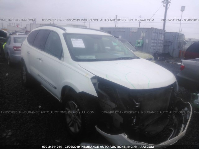 1GNKVGKD2FJ195354 - 2015 CHEVROLET TRAVERSE LT WHITE photo 1