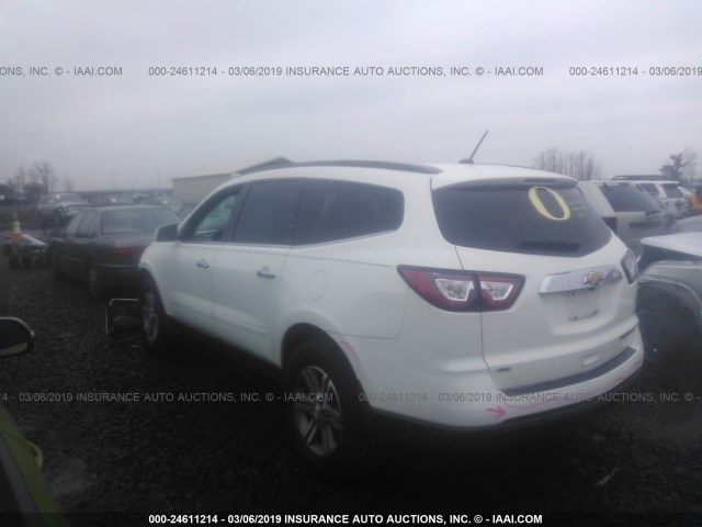 1GNKVGKD2FJ195354 - 2015 CHEVROLET TRAVERSE LT WHITE photo 3