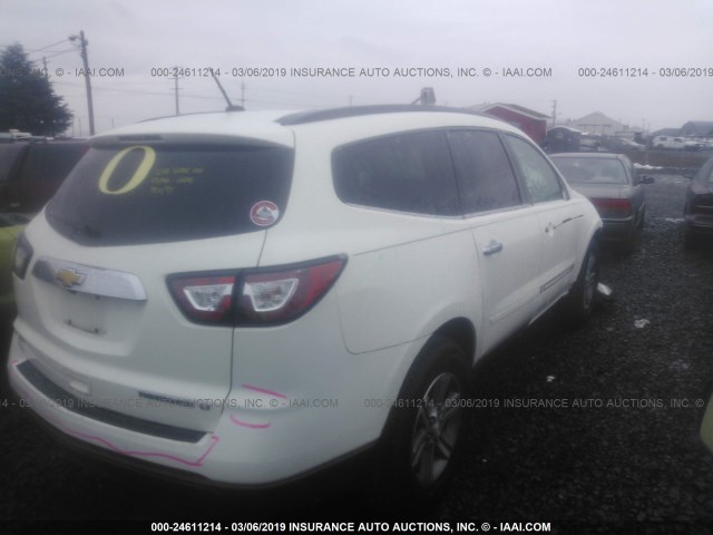 1GNKVGKD2FJ195354 - 2015 CHEVROLET TRAVERSE LT WHITE photo 4