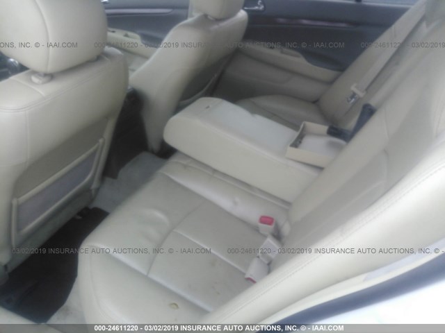 JNKCV61FX9M360241 - 2009 INFINITI G37 WHITE photo 8