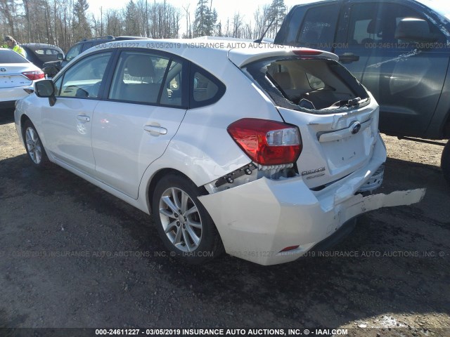 JF1GPAC60E8256296 - 2014 SUBARU IMPREZA PREMIUM WHITE photo 3