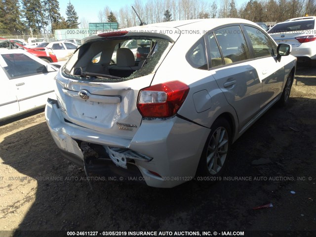 JF1GPAC60E8256296 - 2014 SUBARU IMPREZA PREMIUM WHITE photo 4