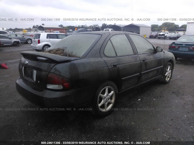 3N1BB51D11L119491 - 2001 NISSAN SENTRA SE BLACK photo 4