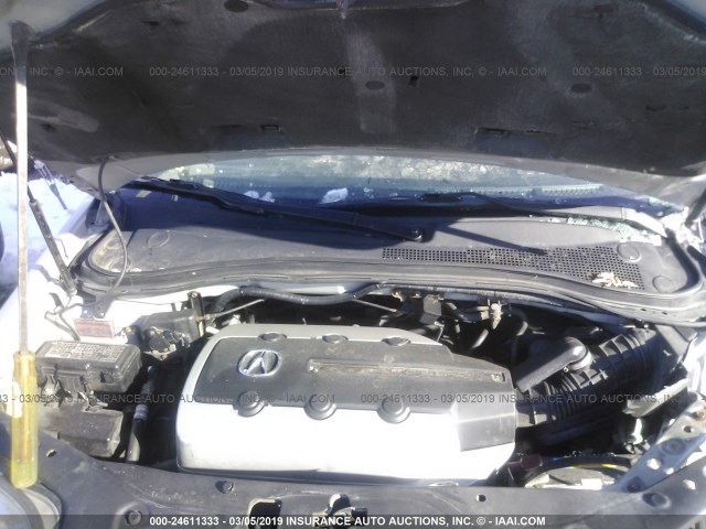 2HNYD18603H554994 - 2003 ACURA MDX TOURING SILVER photo 10