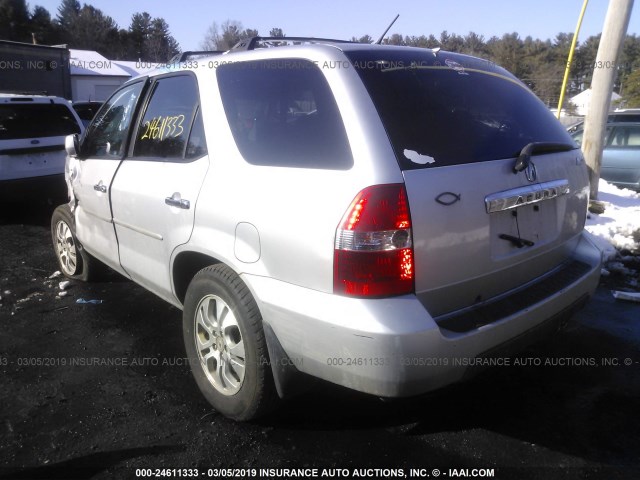 2HNYD18603H554994 - 2003 ACURA MDX TOURING SILVER photo 3