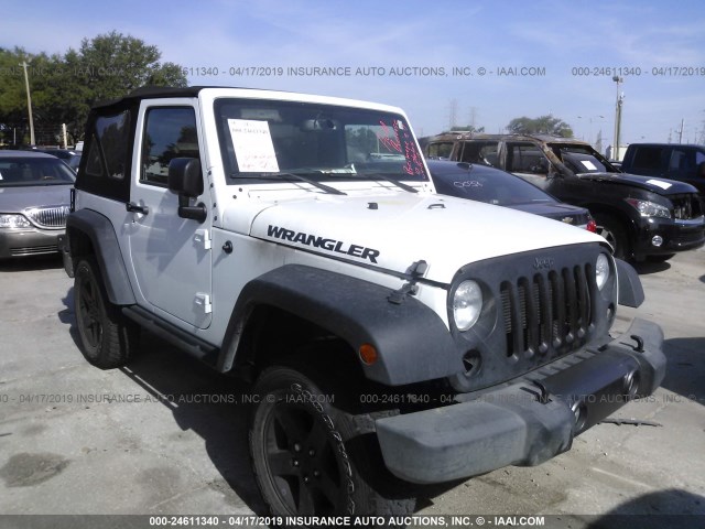 1C4AJWAG0GL135925 - 2016 JEEP WRANGLER SPORT WHITE photo 1