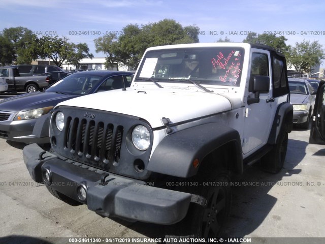 1C4AJWAG0GL135925 - 2016 JEEP WRANGLER SPORT WHITE photo 2