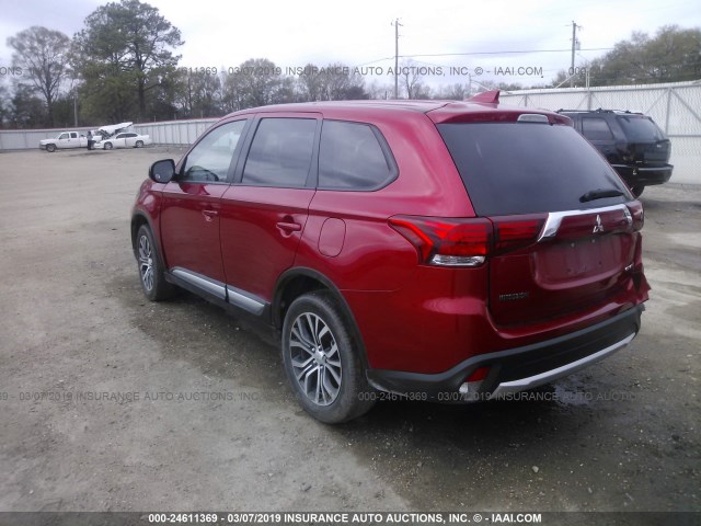 JA4AD2A36JZ004865 - 2018 MITSUBISHI OUTLANDER ES RED photo 3