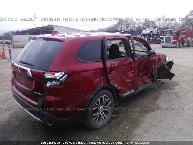 JA4AD2A36JZ004865 - 2018 MITSUBISHI OUTLANDER ES RED photo 4