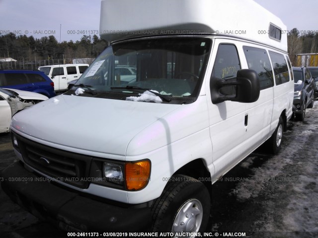 1FTSS34L67DA63888 - 2007 FORD ECONOLINE E350 SUPER DUTY VAN WHITE photo 2