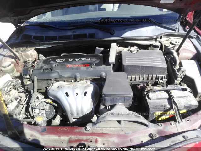 JTNBE46K173121490 - 2007 TOYOTA CAMRY NEW GENERAT CE/LE/XLE/SE RED photo 10