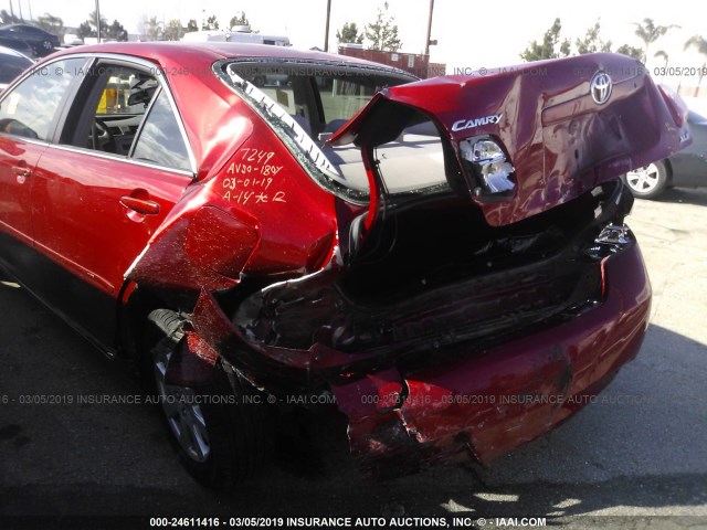 JTNBE46K173121490 - 2007 TOYOTA CAMRY NEW GENERAT CE/LE/XLE/SE RED photo 6