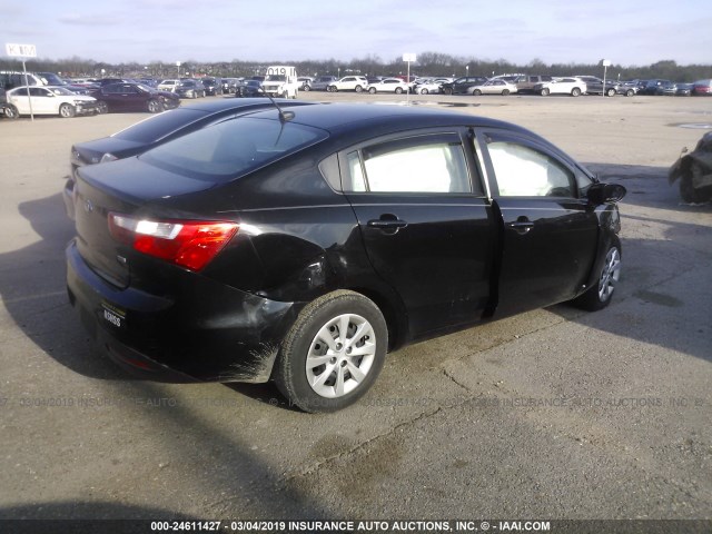 KNADM4A32F6478378 - 2015 KIA RIO LX BLACK photo 4