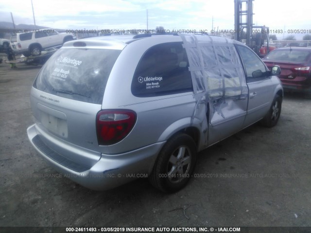 2D4GP44L46R750704 - 2006 DODGE GRAND CARAVAN SXT SILVER photo 4