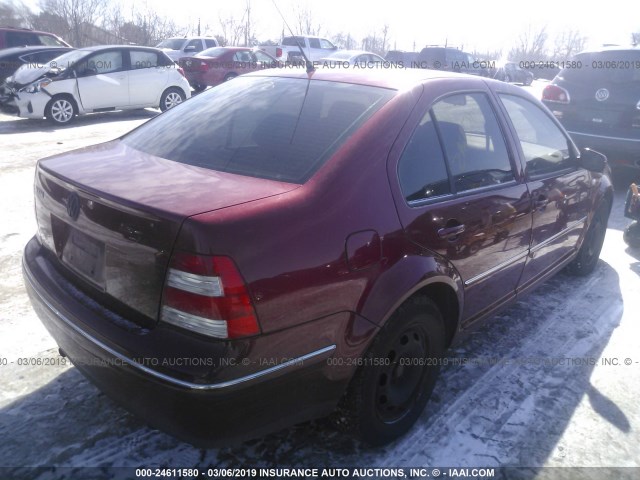 3VWRK69M85M018905 - 2005 VOLKSWAGEN JETTA GL RED photo 4