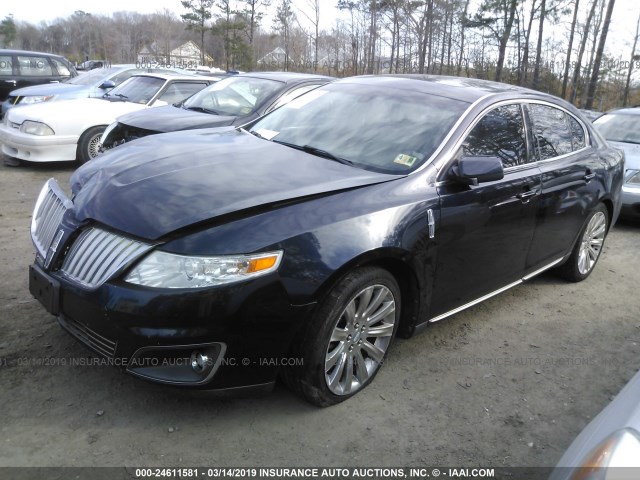 1LNHM93R39G633579 - 2009 LINCOLN MKS BLACK photo 2