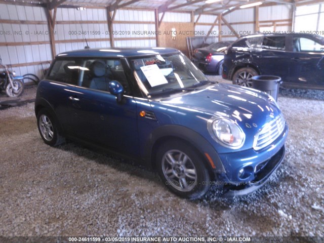 WMWSU3C51CT261532 - 2012 MINI COOPER BLUE photo 1