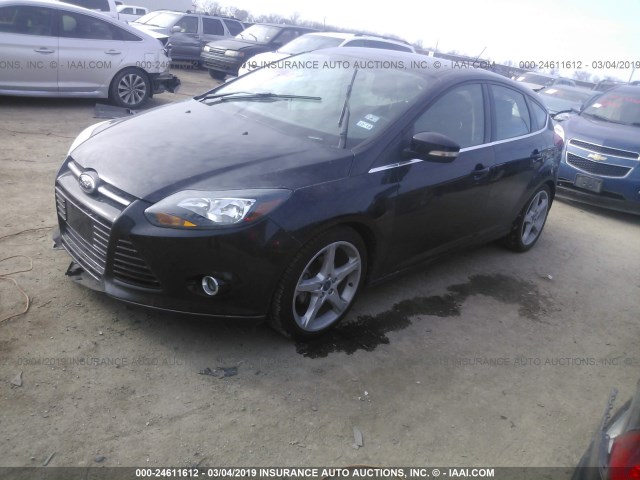 1FAHP3N23CL304894 - 2012 FORD FOCUS TITANIUM BLACK photo 2