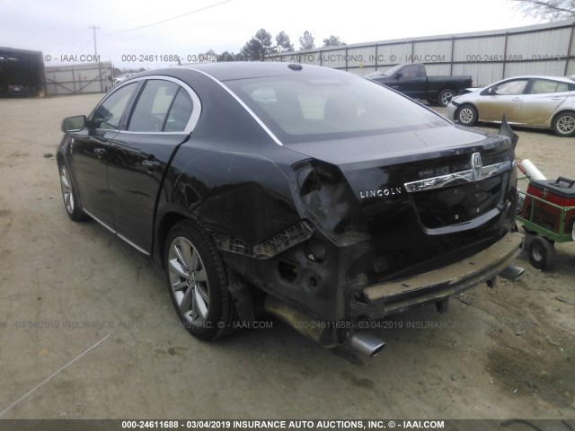 1LNHM93R19G623388 - 2009 LINCOLN MKS BLACK photo 3