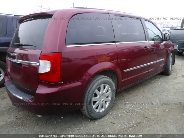 2C4RC1BG6ER195159 - 2014 CHRYSLER TOWN & COUNTRY TOURING RED photo 4