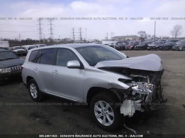 5TDZA3EH6DS032832 - 2013 TOYOTA HIGHLANDER PLUS SILVER photo 1