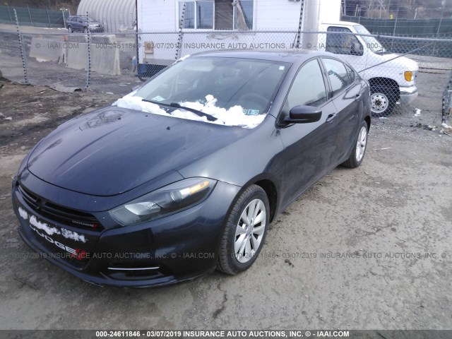 1C3CDFBB5ED747326 - 2014 DODGE DART SXT BLACK photo 2