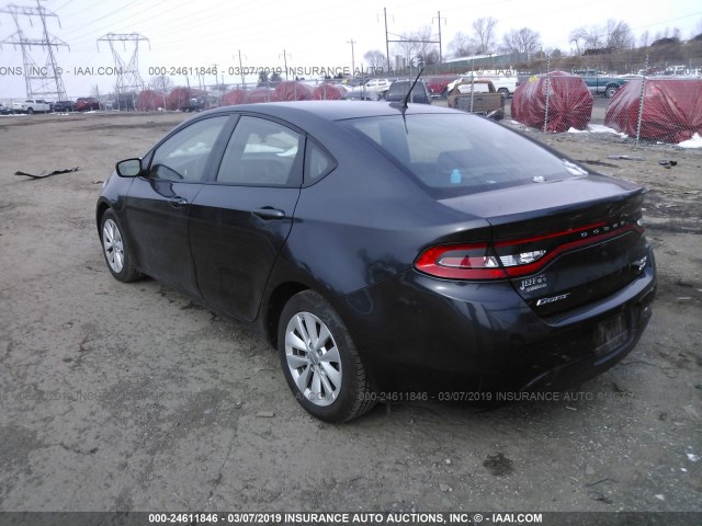 1C3CDFBB5ED747326 - 2014 DODGE DART SXT BLACK photo 3