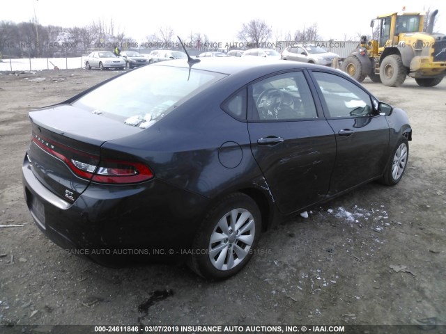 1C3CDFBB5ED747326 - 2014 DODGE DART SXT BLACK photo 4