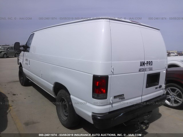 1FTNE1EW5EDA51326 - 2014 FORD ECONOLINE E150 VAN WHITE photo 3