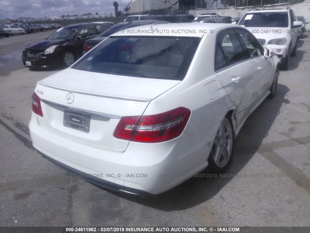 WDDHF5GB6BA499699 - 2011 MERCEDES-BENZ E 350 WHITE photo 4