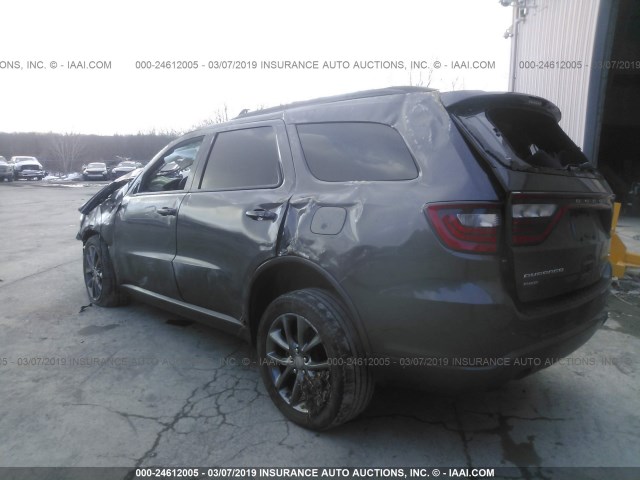 1C4RDJDGXHC661389 - 2017 DODGE DURANGO GT GRAY photo 3